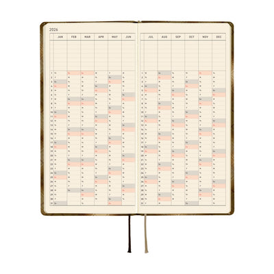 Hobonichi Techo 2026 Weeks - Shirt Fabric: Foggy Plaid (English)