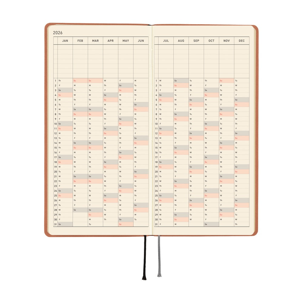 Hobonichi Techo 2026 Weeks - Smooth: Milk Cocoa (English)