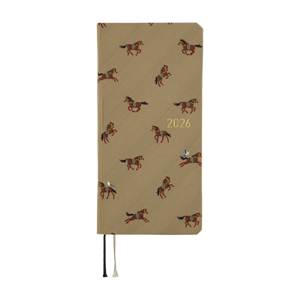 Hobonichi Techo 2026 Weeks - Bow & Tie: Galloping Horses (English)