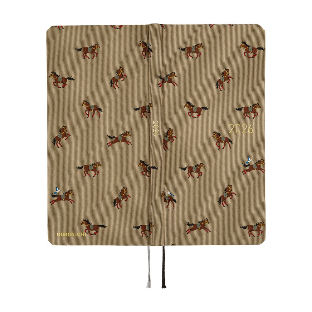 Hobonichi Techo 2026 Weeks - Bow & Tie: Galloping Horses (English)