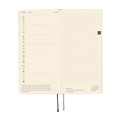 Hobonichi Techo 2026 Weeks - White Line: Ivory (English)