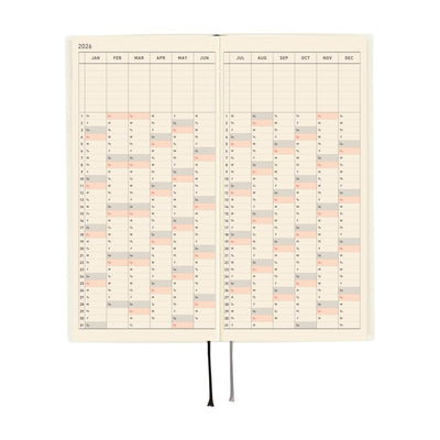 Hobonichi Techo 2026 Weeks - White Line: Ivory (English)