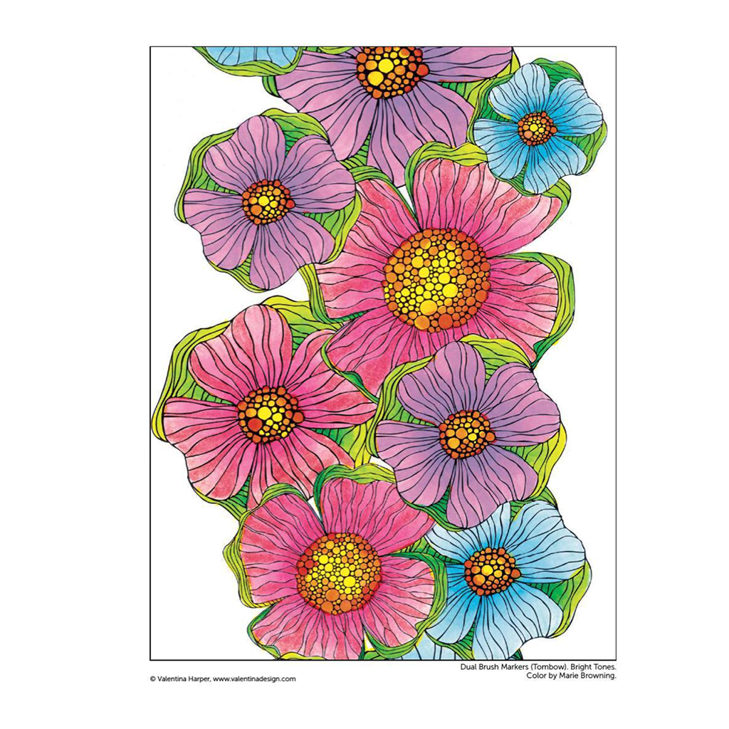 Creative Coloring Flowers Coloring Book