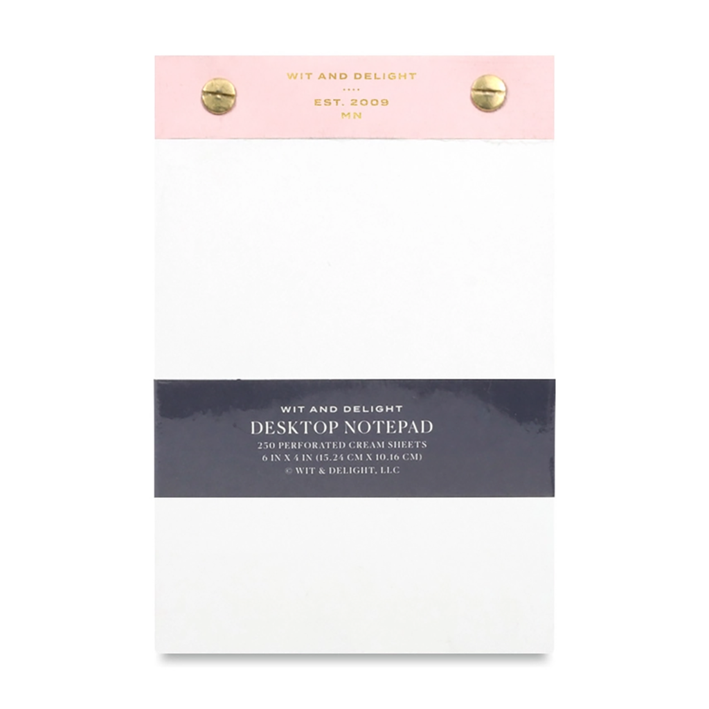 Wit & Delight Desktop Notepad, Pink