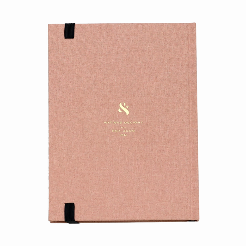 Wit & Delight Pink Linen Note to Self Journal