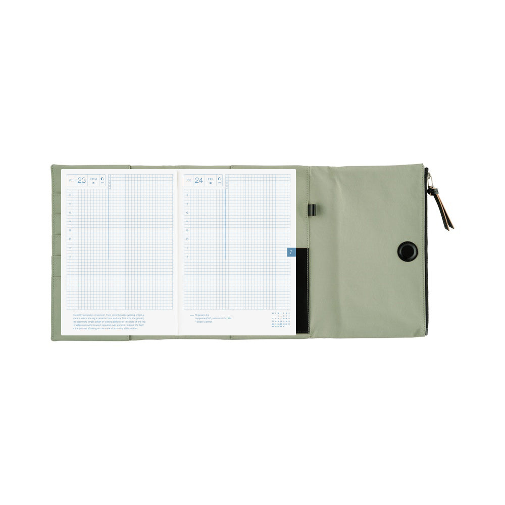 Hobonichi Techo 2026 Cousin Book & Cover, A5 - Tragen: Oakmoss (Jan/Mon Start)