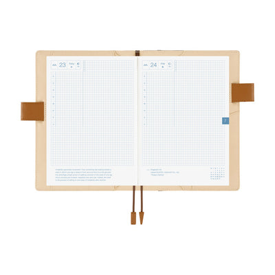 Hobonichi Techo 2026 Original Book & Cover, A5 - Shirt Fabric: Foggy Plaid (Jan/Mon Start)