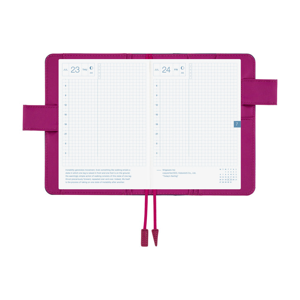 Hobonichi Techo 2026 Original Book & Cover, A6 - Colors: Mystic Berry (Jan/Mon Start)