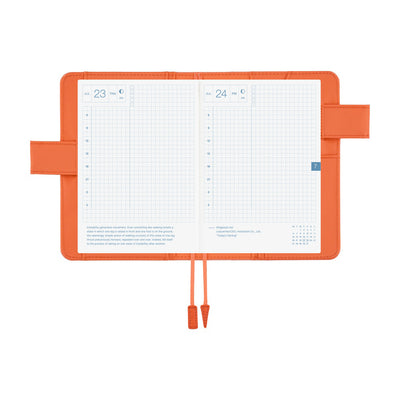 Hobonichi Techo 2026 Original Book & Cover, A6 - Colors: Airy Flamingo (Jan/Mon Start)