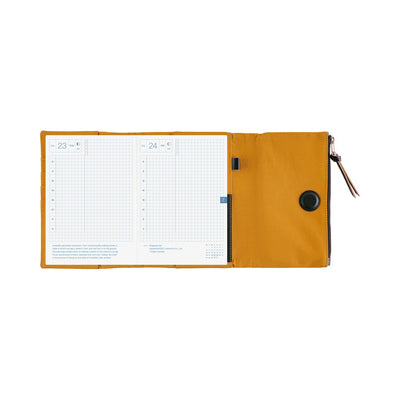 Hobonichi Techo 2026 Original Book & Cover, A6 - Tragen: Mustard (Jan/Mon Start)