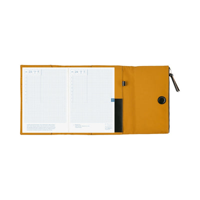 Hobonichi Techo 2026 Cousin Book & Cover, A5 - Tragen: Mustard (Jan/Mon Start)