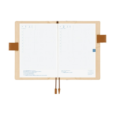 Hobonichi Techo 2026 Original Book & Cover, A5 - Shirt Fabric: Foggy Plaid (Jan/Mon Start)