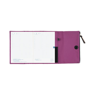 Hobonichi Techo 2026 Cousin Book & Cover, A5 - Tragen: Purple (Jan/Mon Start)