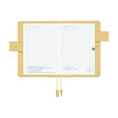 Hobonichi Techo 2026 Original Book & Cover, A6 - Colors: Butterscotch (Jan/Mon Start)