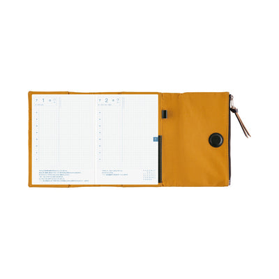 Hobonichi Techo 2026 Original Book & Cover, A6 - Tragen: Mustard (Jan/Mon Start)