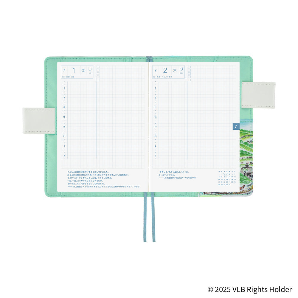 Hobonichi Techo 2026 Original Book & Cover, A6 - Virginia Lee Burton: The Little House (Jan/Mon Start)