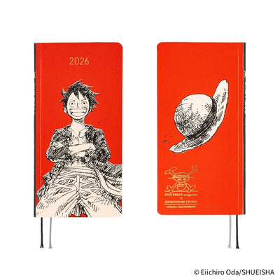 Hobonichi Techo 2026 Weeks - ONE PIECE Magazine: Straw Hat Luffy, Red (English)