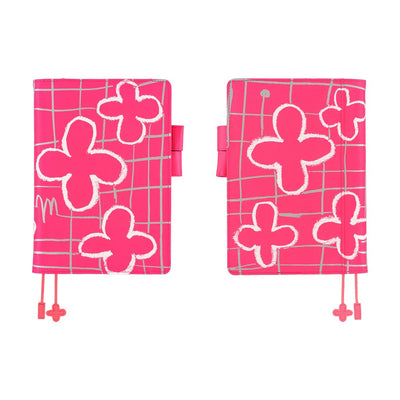 Hobonichi Techo 2026 Original Book & Cover, A5 - Makoto Matsubayashi: Pink Flowers (Jan/Mon Start)