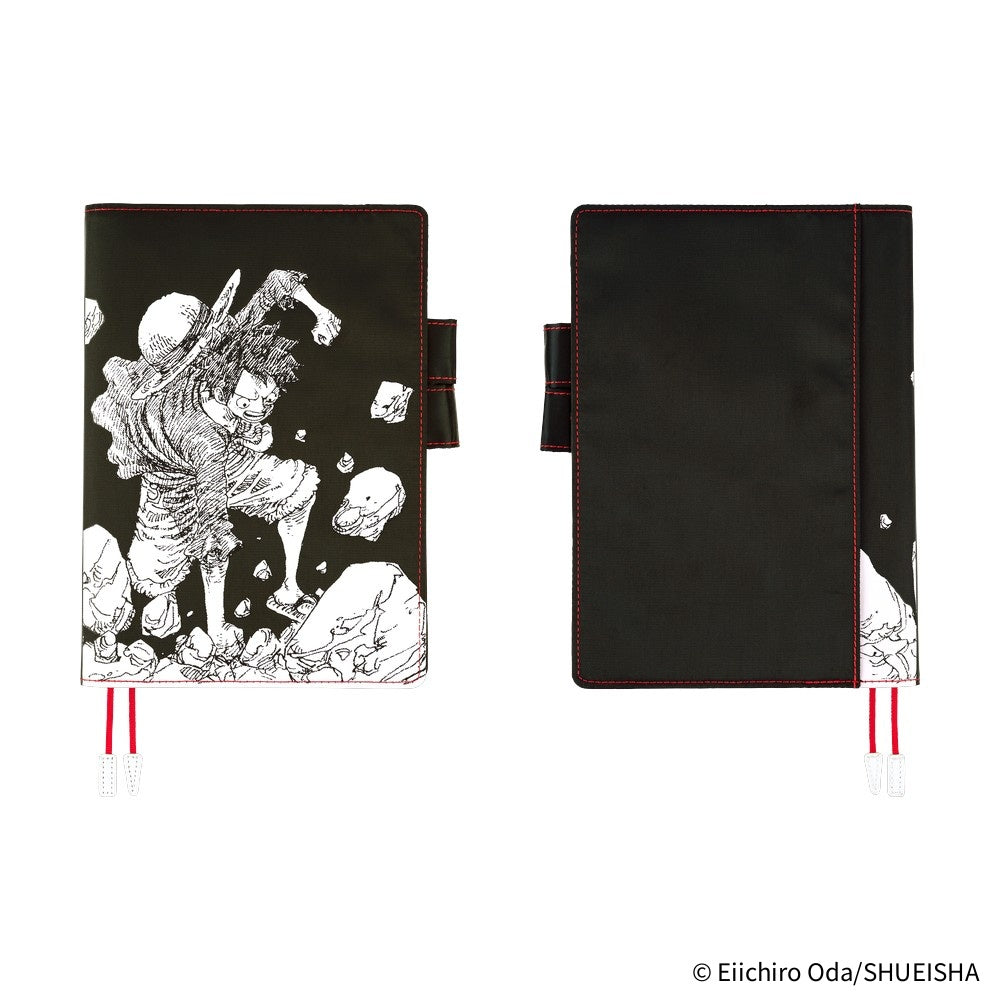Hobonichi Techo 2026 Original Book & Cover, A5 - ONE PIECE Magazine: Straw Hat Luffy; Black (Jan/Mon Start)