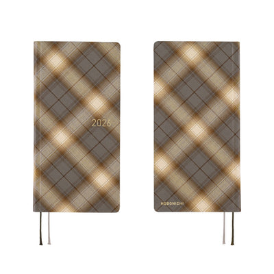 Hobonichi Techo 2026 Weeks - Shirt Fabric: Foggy Plaid (English)