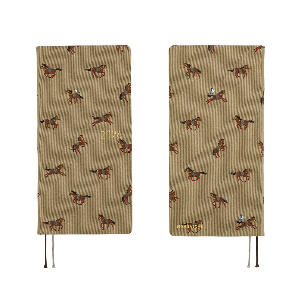 Hobonichi Techo 2026 Weeks - Bow & Tie: Galloping Horses (English)