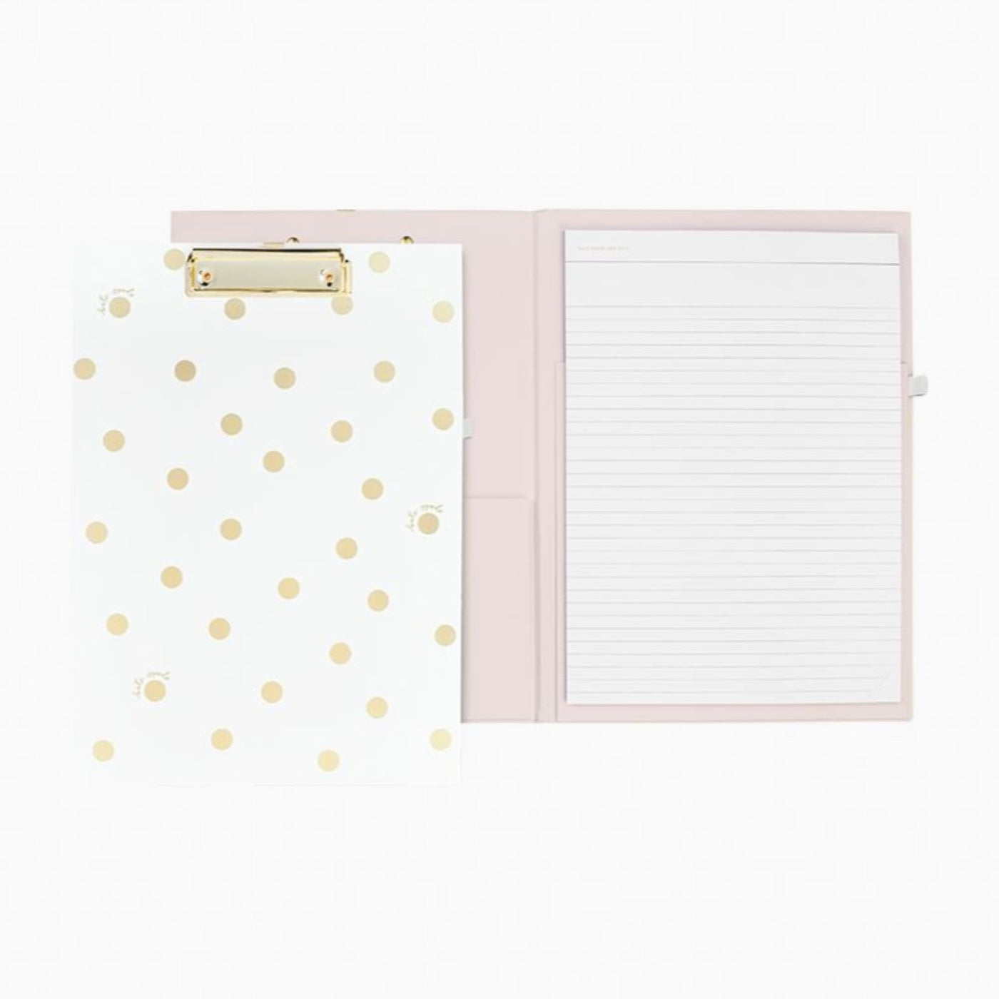 Clipboard Folio, Gold Dot with Script