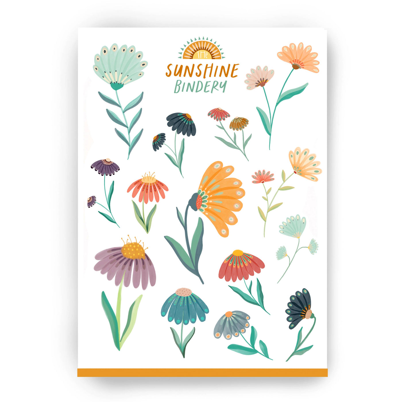 Folk Florals Sticker Sheet Pack