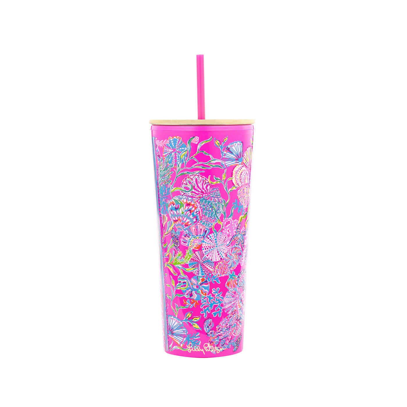 Lilly Pulitzer Tumbler w/ Straw, Shell Me Something Good
