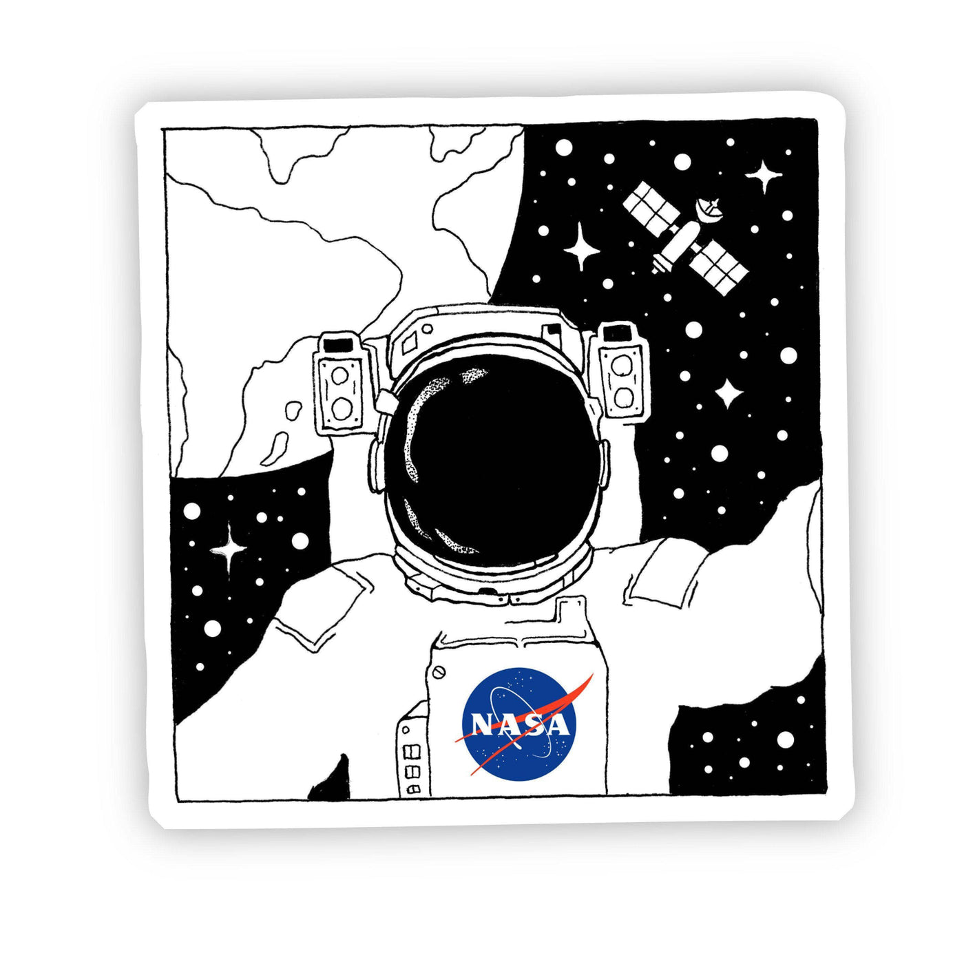 NASA Astronaut Selfie in Space Sticker