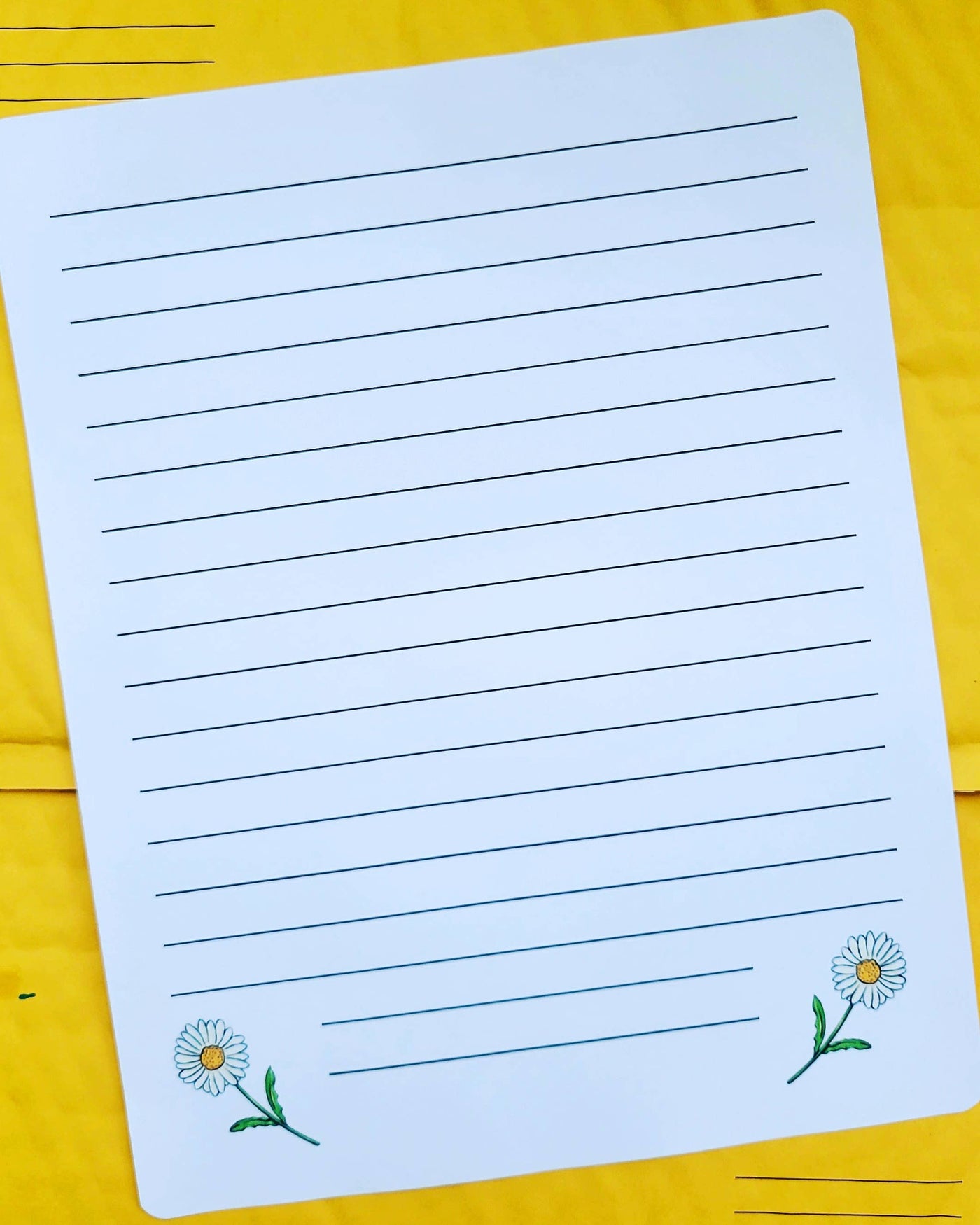 Daisy Flowers Letter Paper, 30 sheets