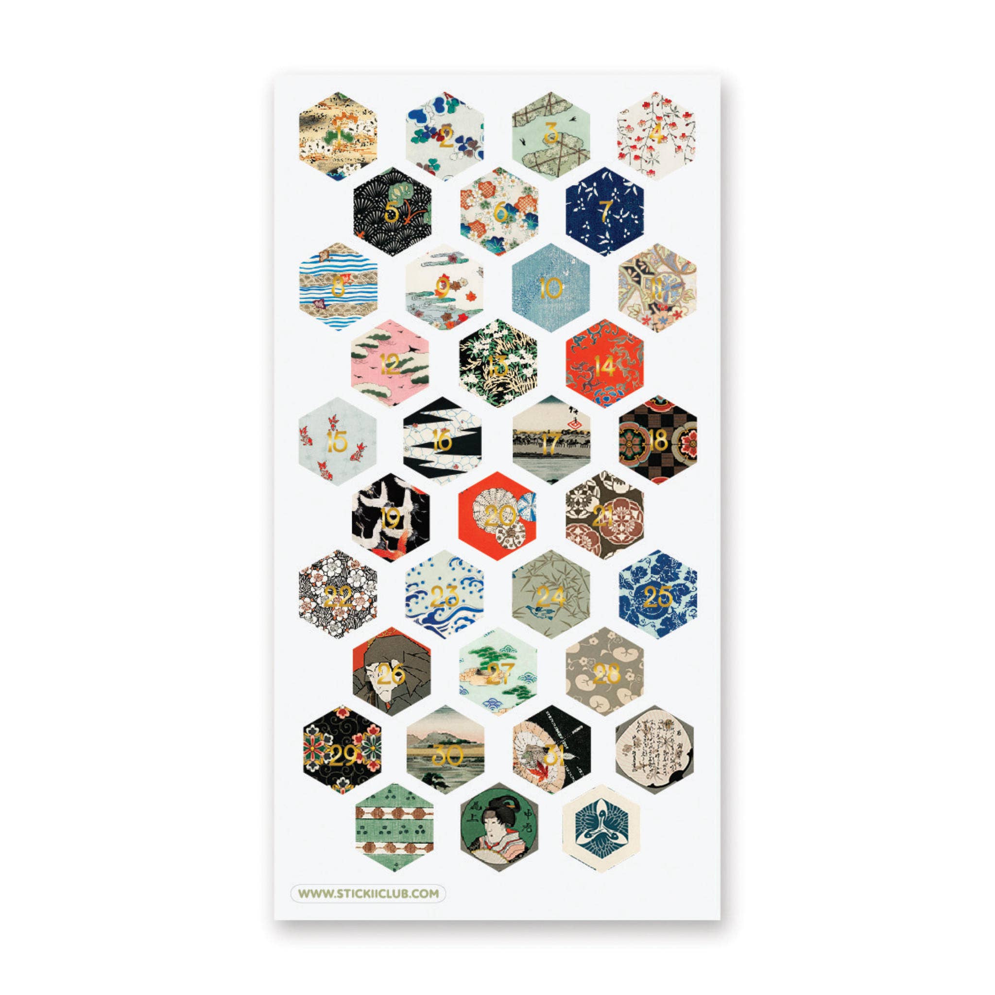 Japanese Inked Numbers Japanese Print Numbers Sticker Sheet