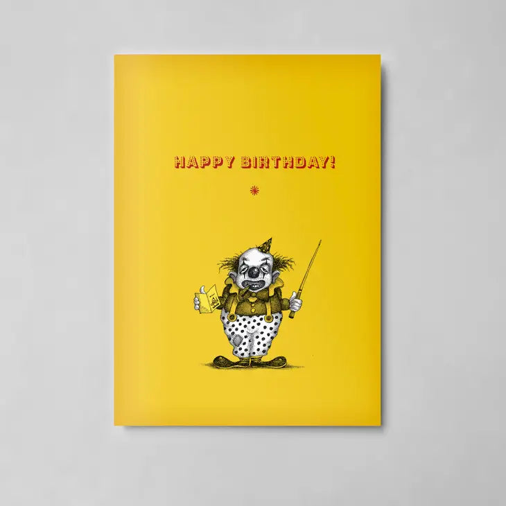 Happy Birthday Clown Card