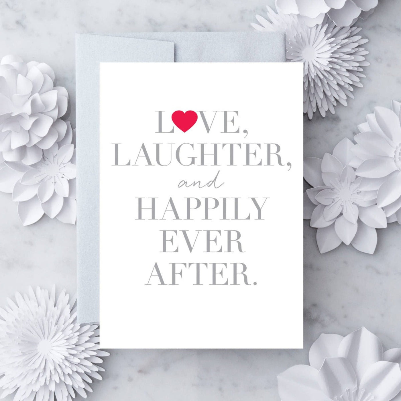 Love, Laugher & Happily Ever After Wedding Card