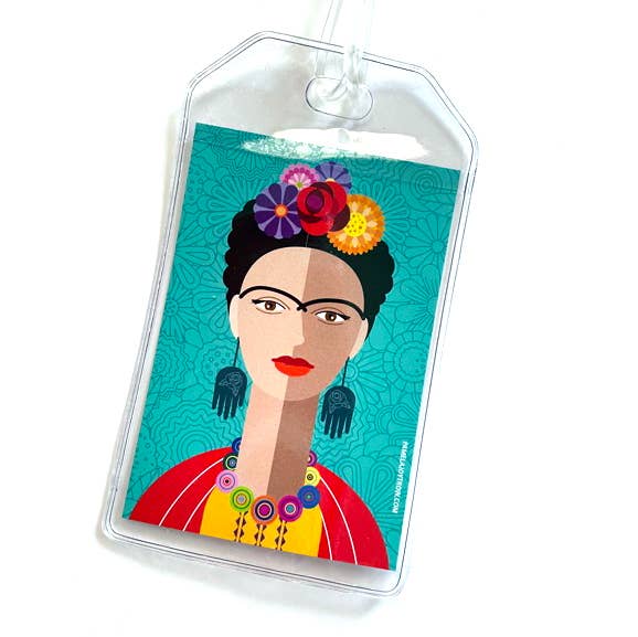 Frida Kahlo Vinyl Luggage Tag