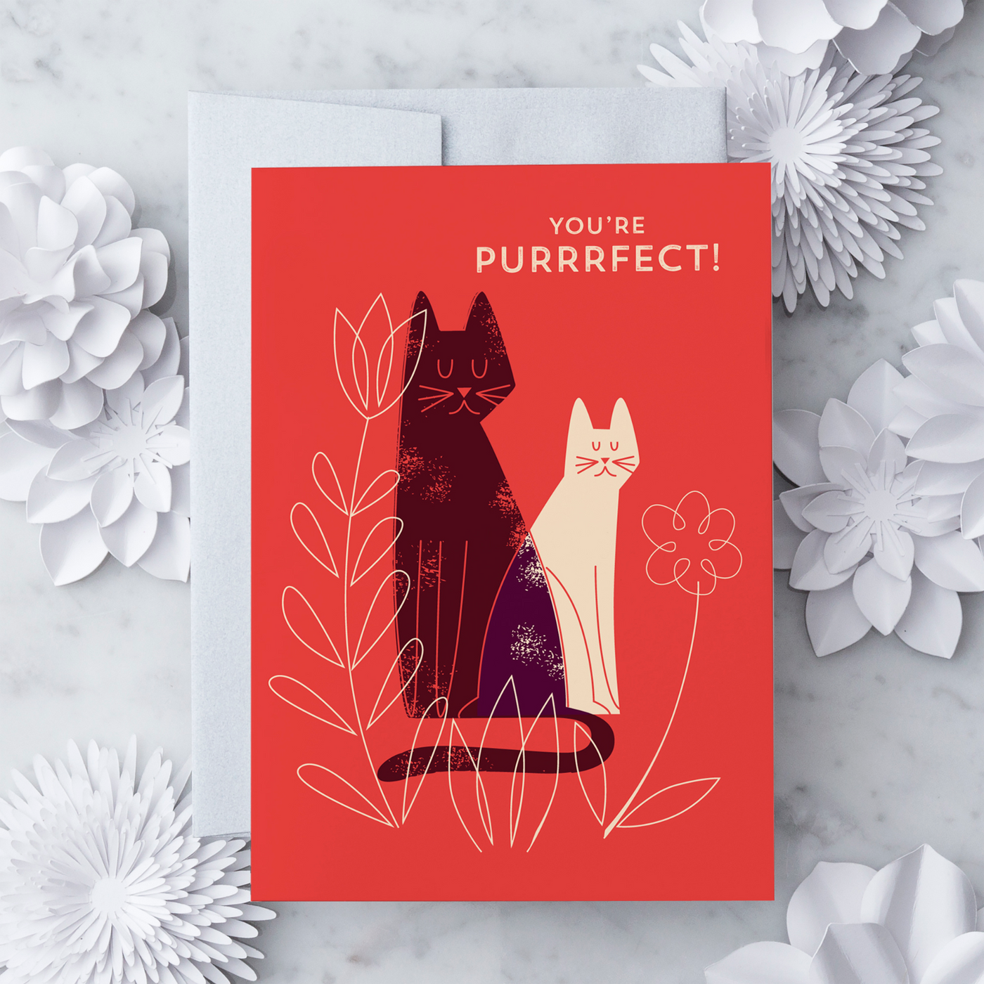 You're Purrrfect Cats Greeting Card