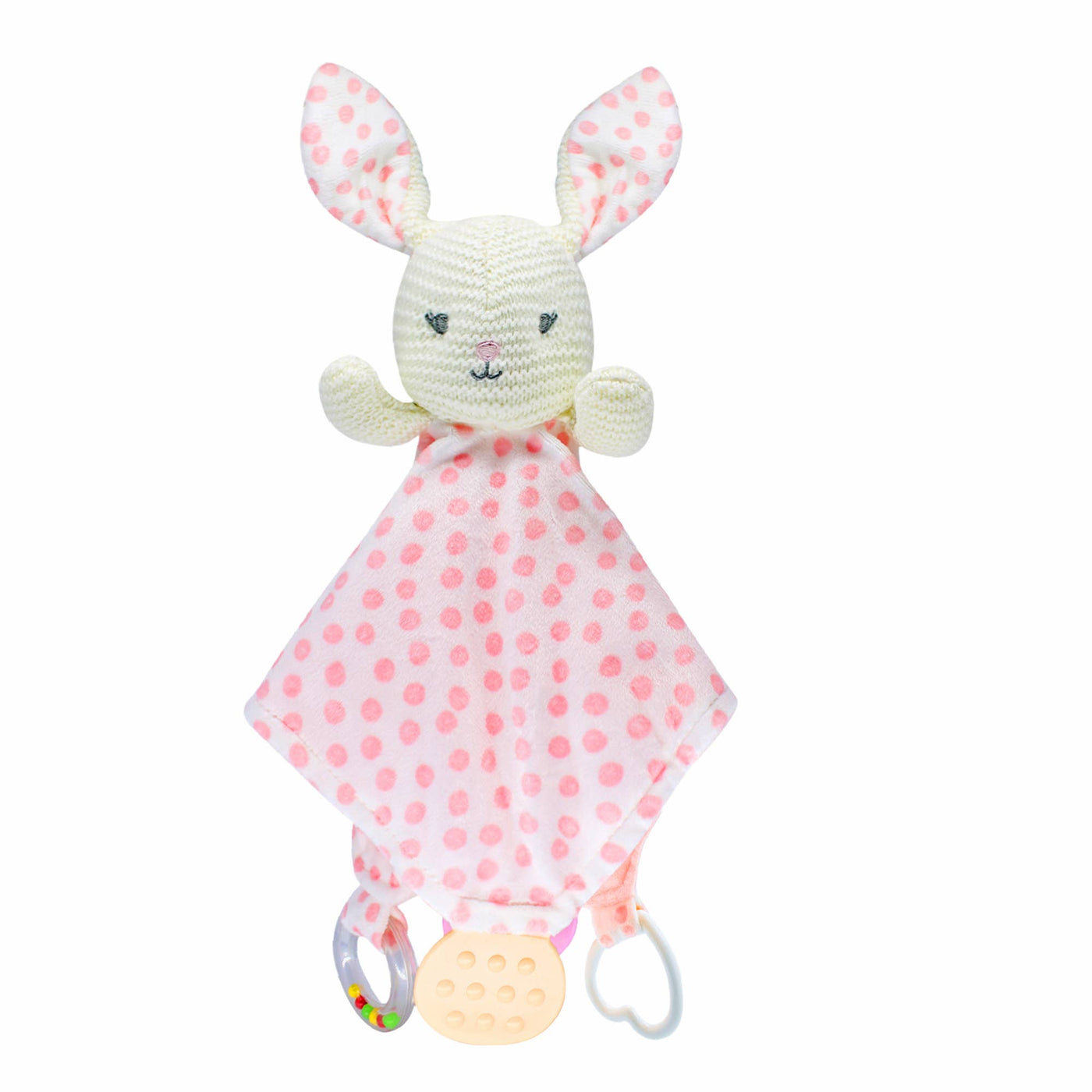 Baby Security Blanket & Teether Bunny Lovey Blanket