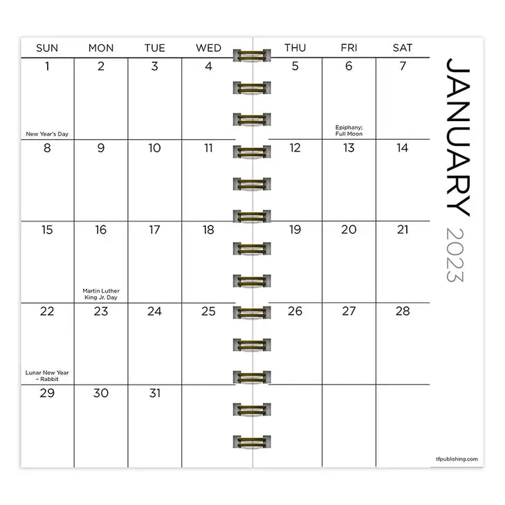 2023 Blue Small Weekly Monthly Planner