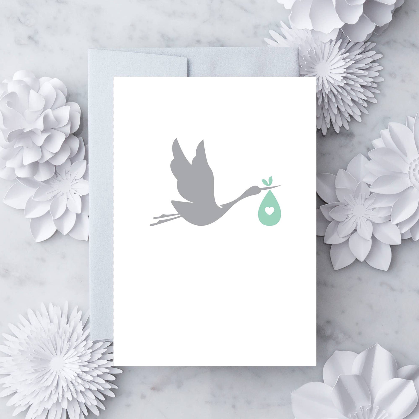 New Baby Boy Stork Greeting Card