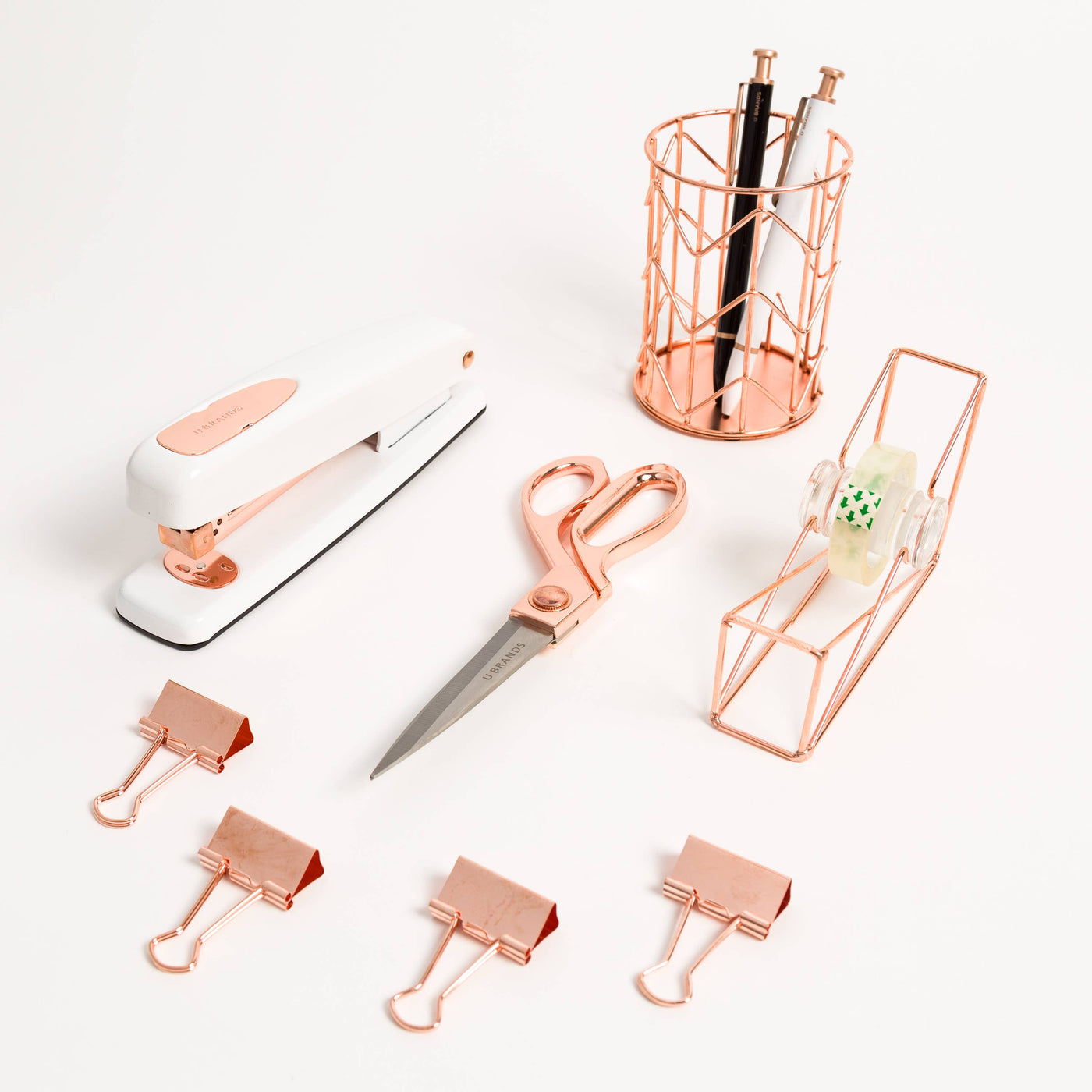 Copper Wire Desk Utensil Set