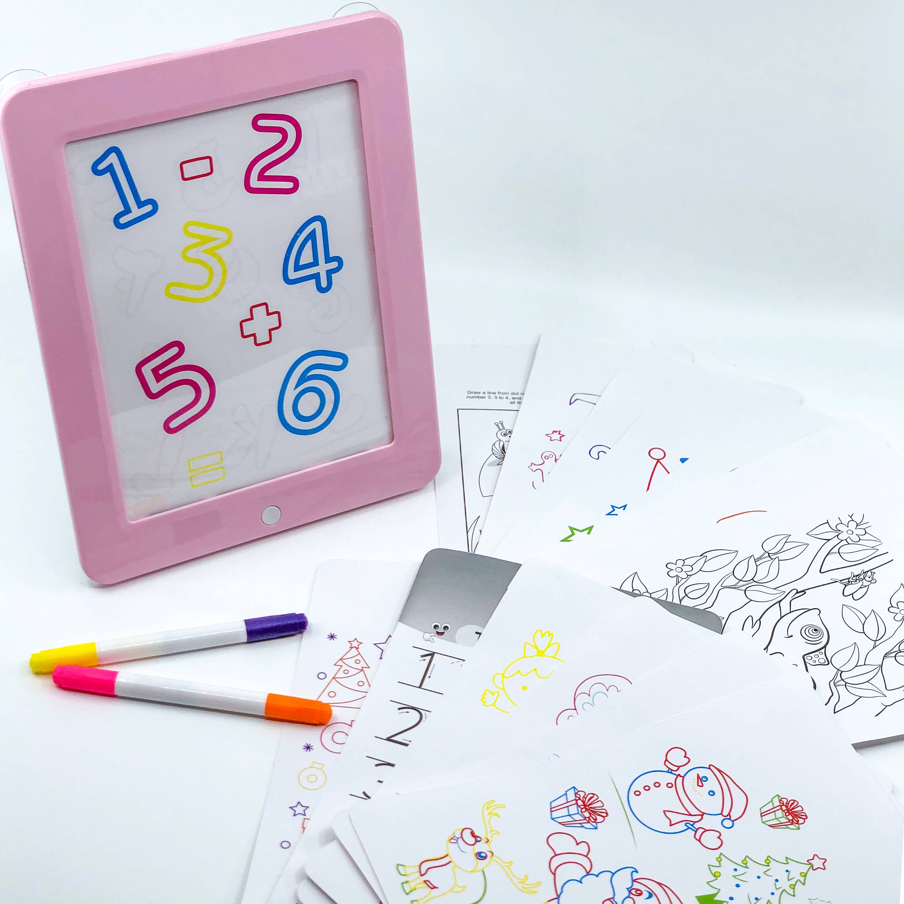 Flipo Light-Up Dry-Erase Drawing Board - Pink