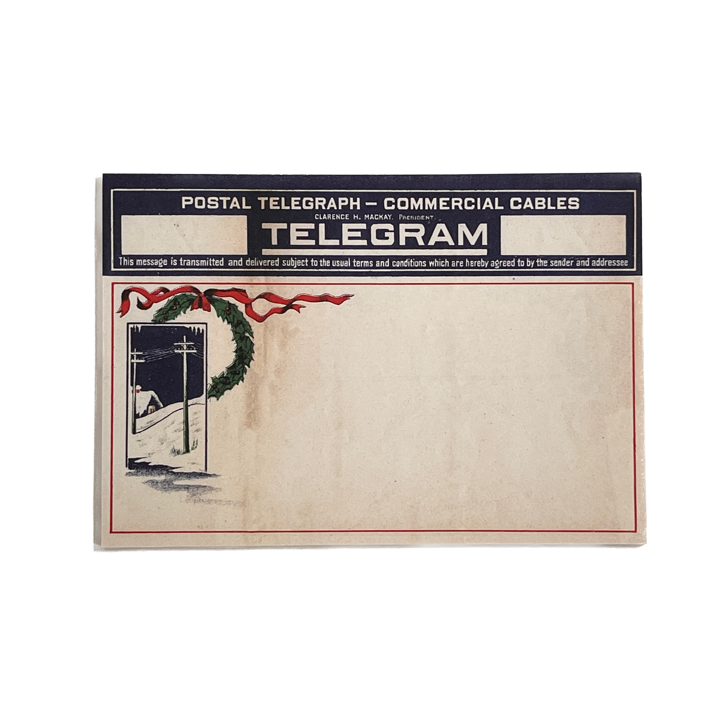 Holiday Notepad, Radiogram