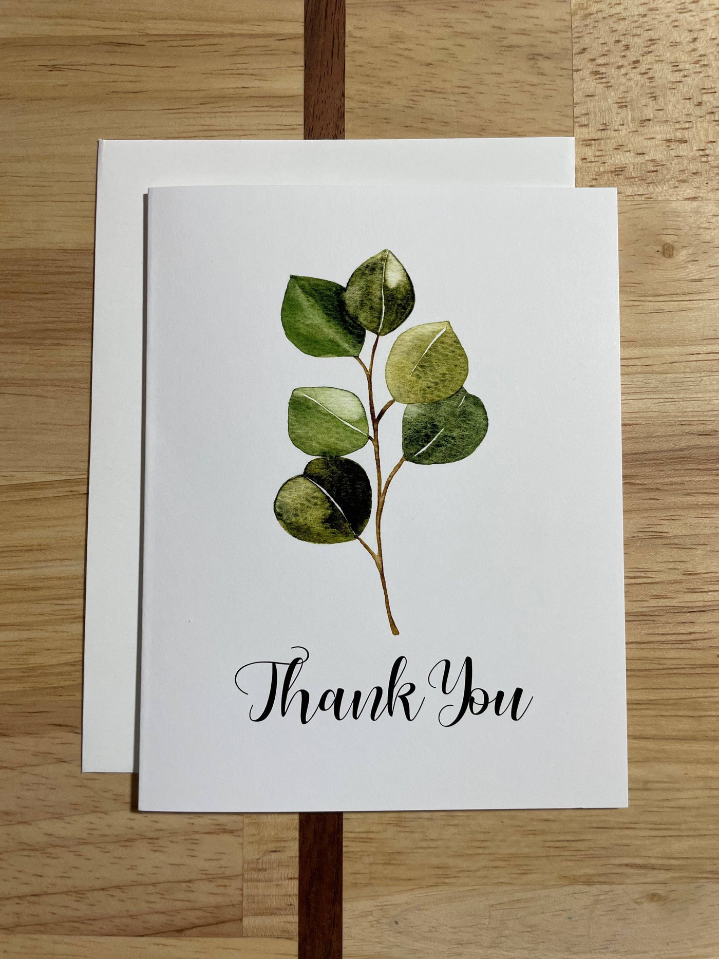 Eucalyptus Branch Watercolor Thank You Card