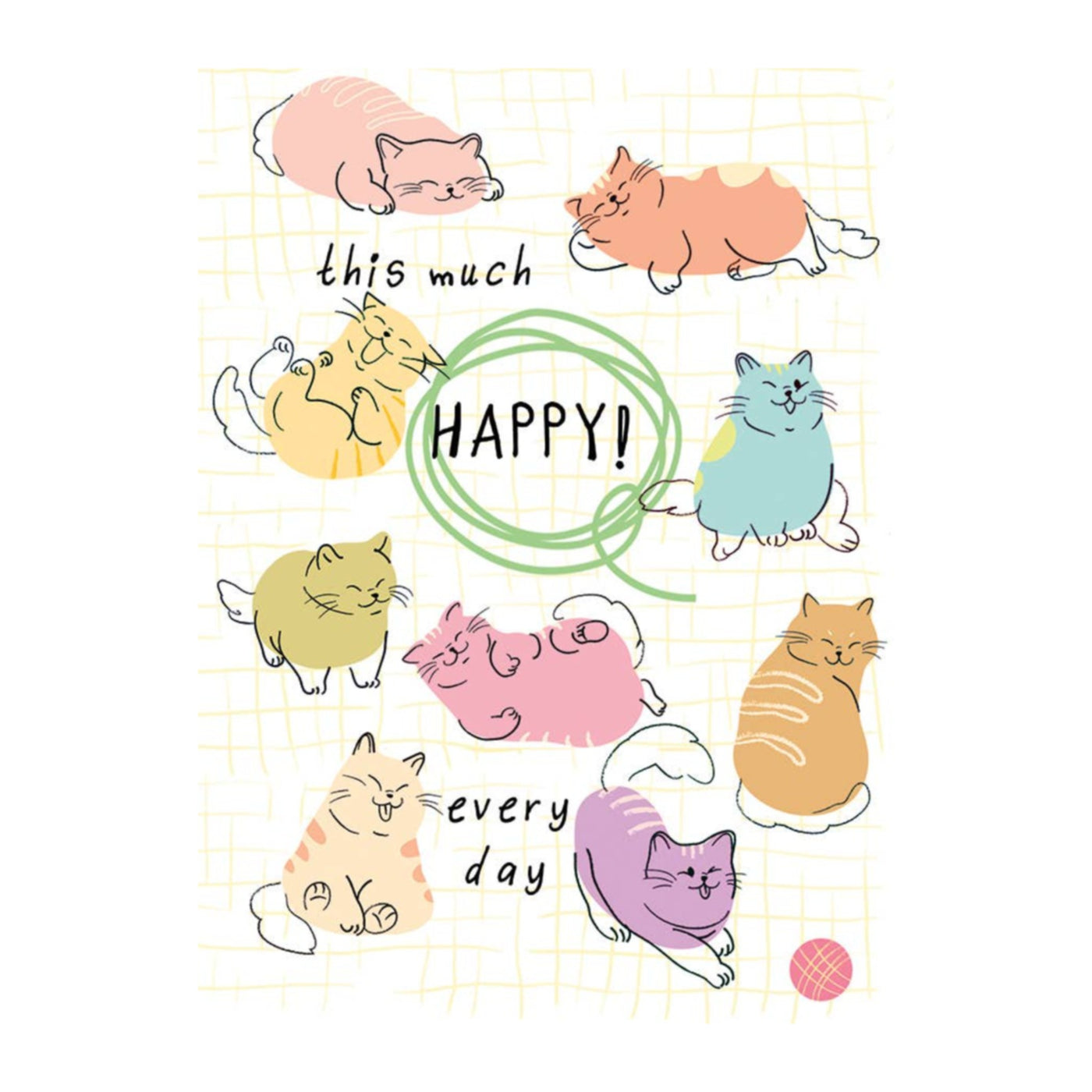 Happy Cats Birthday Card