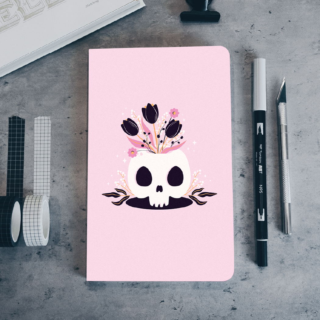 Floral Skull Classic Layflat Notebook
