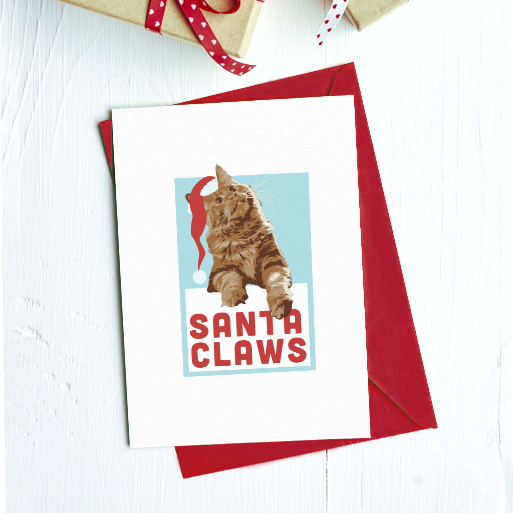 Santa Claws Greeting Card