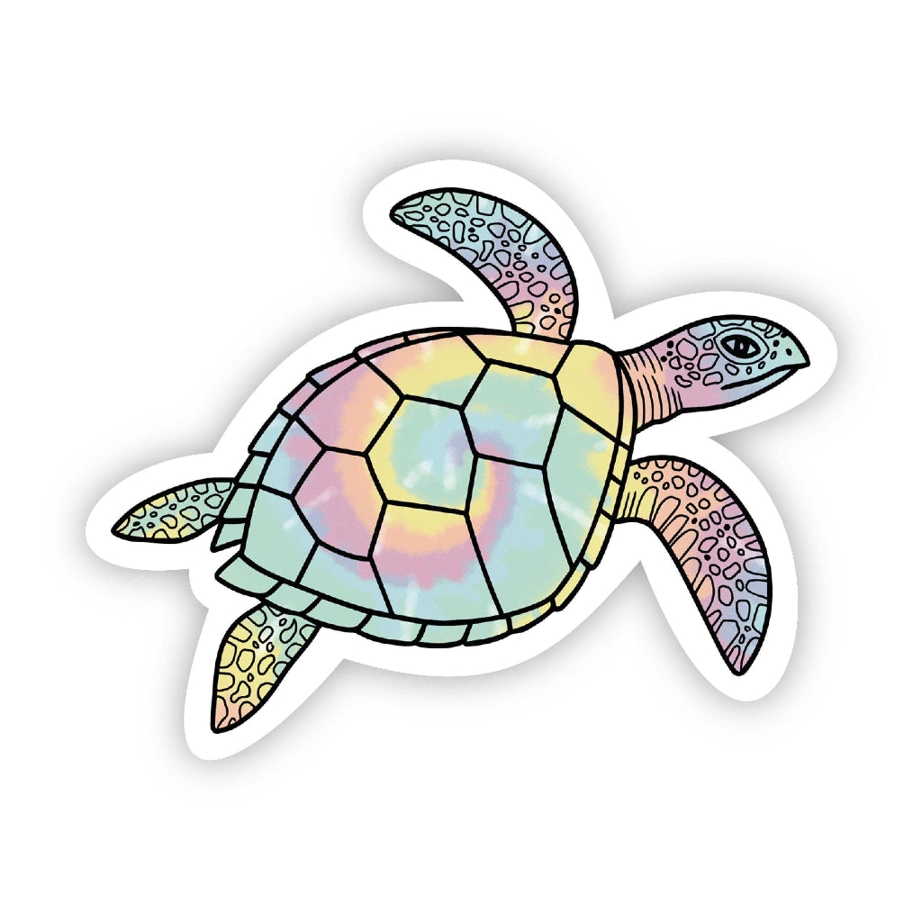 Esthétique de teinture de cravate de tortue de mer Sticker