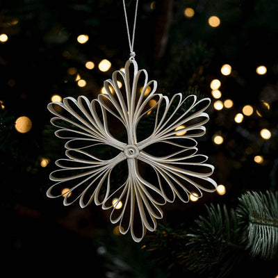 Quilled Mimosa Snowflake Paper Hanging Ornament