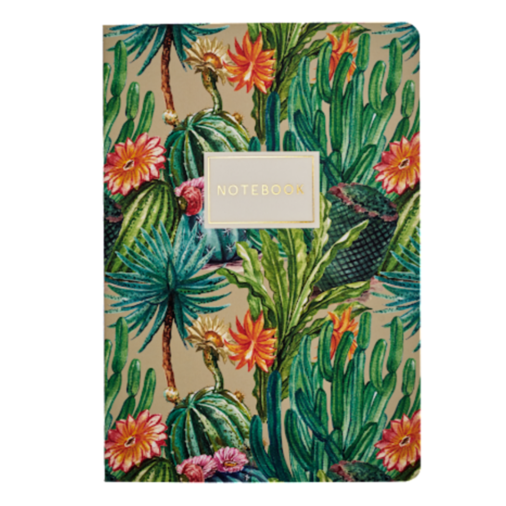 114 Page Softcover Ruled Notebook, B5 - Green Cactus