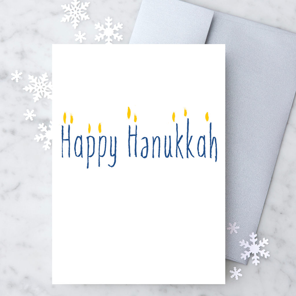 Velas de Hanukkah Tarjetas de felicitación