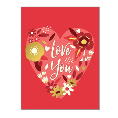 Love You Flowers Valentine's Card